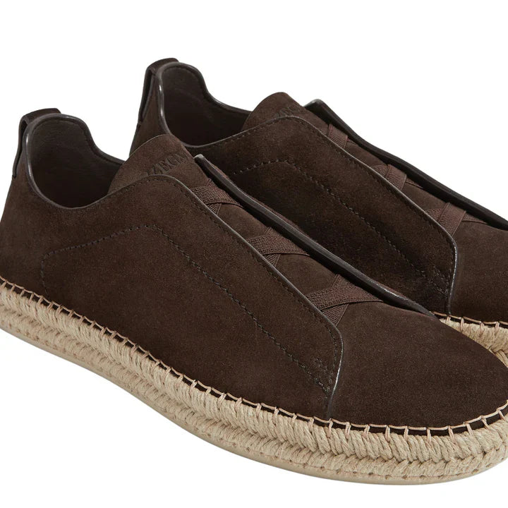 Hermes Triple Stitch™ Espadrilles - Dark Brown Suede