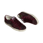 Golden Goose Super-Star LTD in cherry glitter with cherry suede star(Women's)