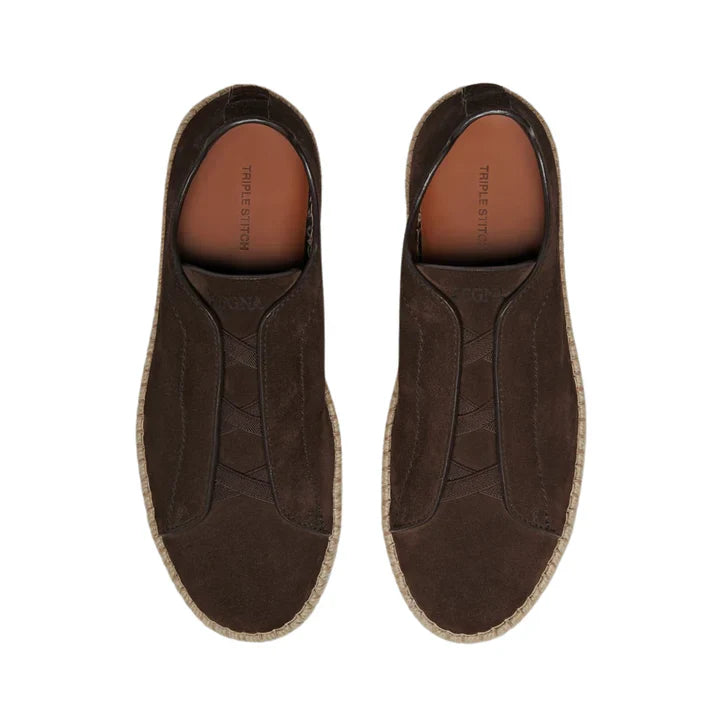 Hermes Triple Stitch™ Espadrilles - Dark Brown Suede