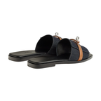 Hermès Giulia sandal 'Bleu Brut / Naturel'