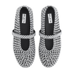 Alaïa Suede Glass-Embellished Ballet Flats
