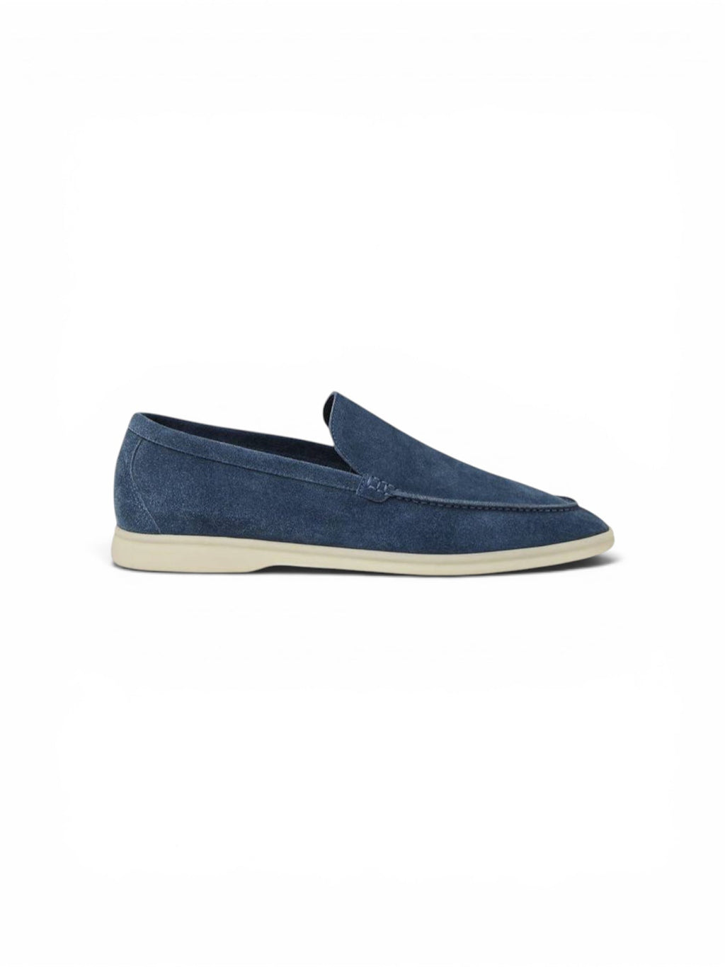 Loro Piana Summer Walk Suede Dark Deep Sea Loafers