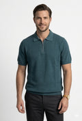 Classic Teal Zip Polo